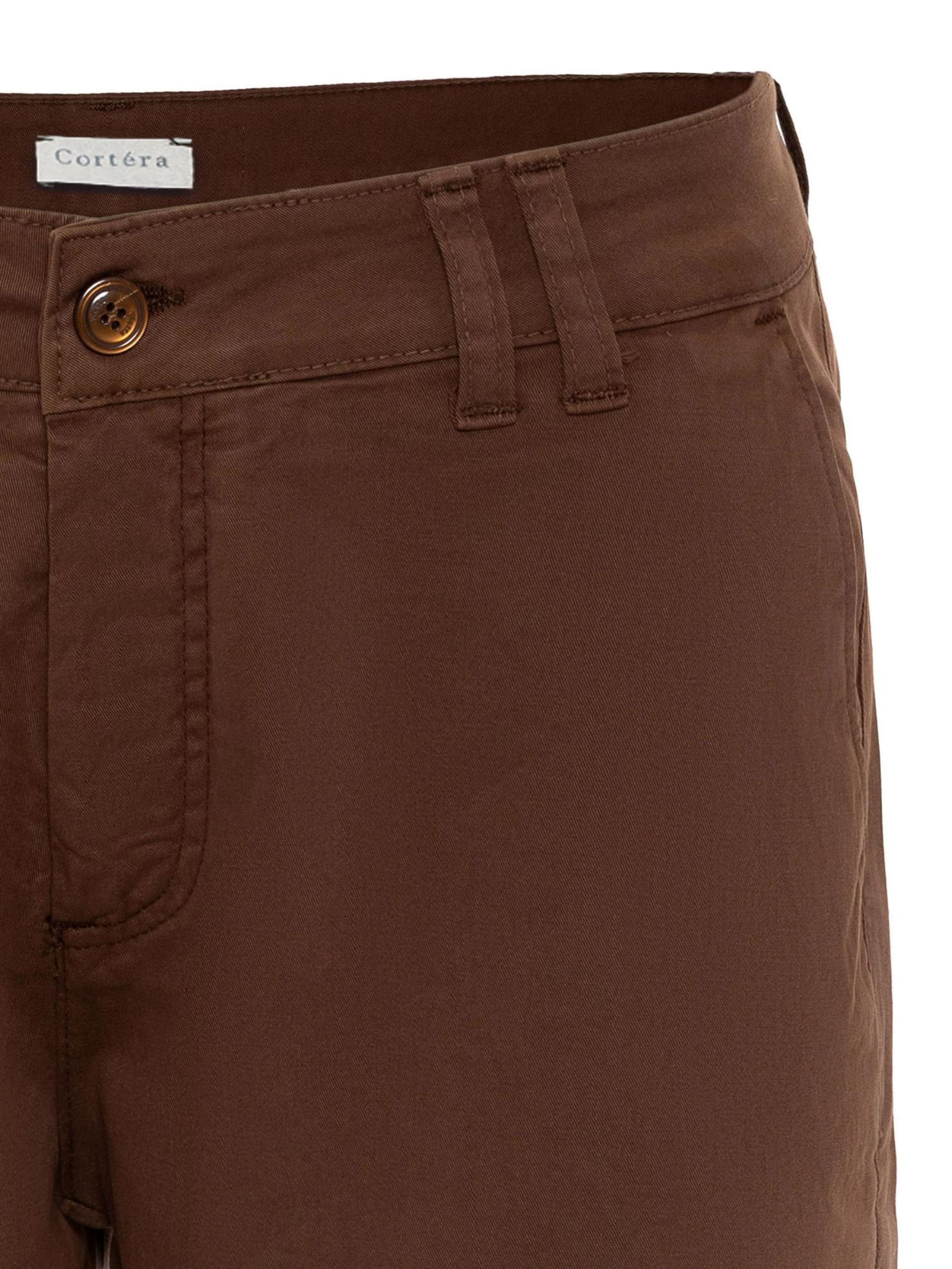 Regular Pantalon Cortera en marron