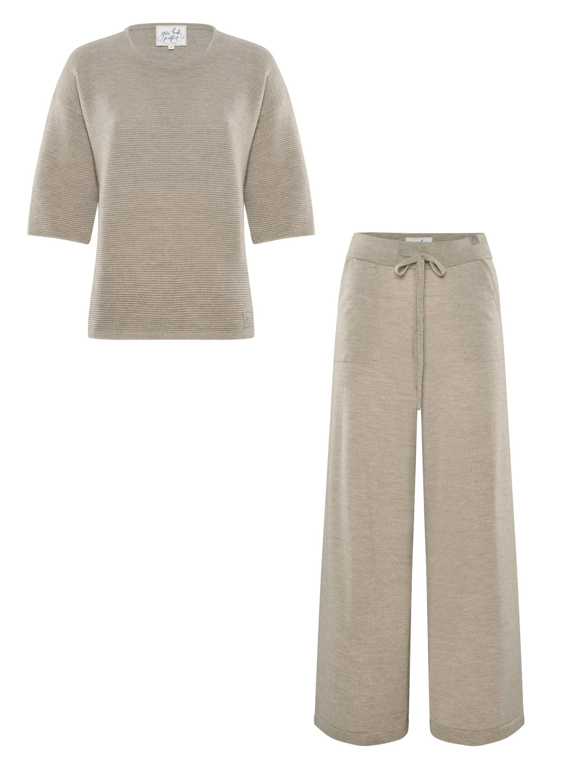 Tenue d'intérieur 'Pullover Fay & Pants Frida' YOU LOOK PERFECT en gris : devant