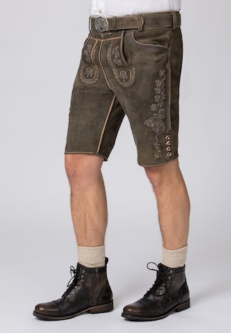 STOCKERPOINT Normální Krojové kalhoty 'OLIVER' – hnědá: přední strana