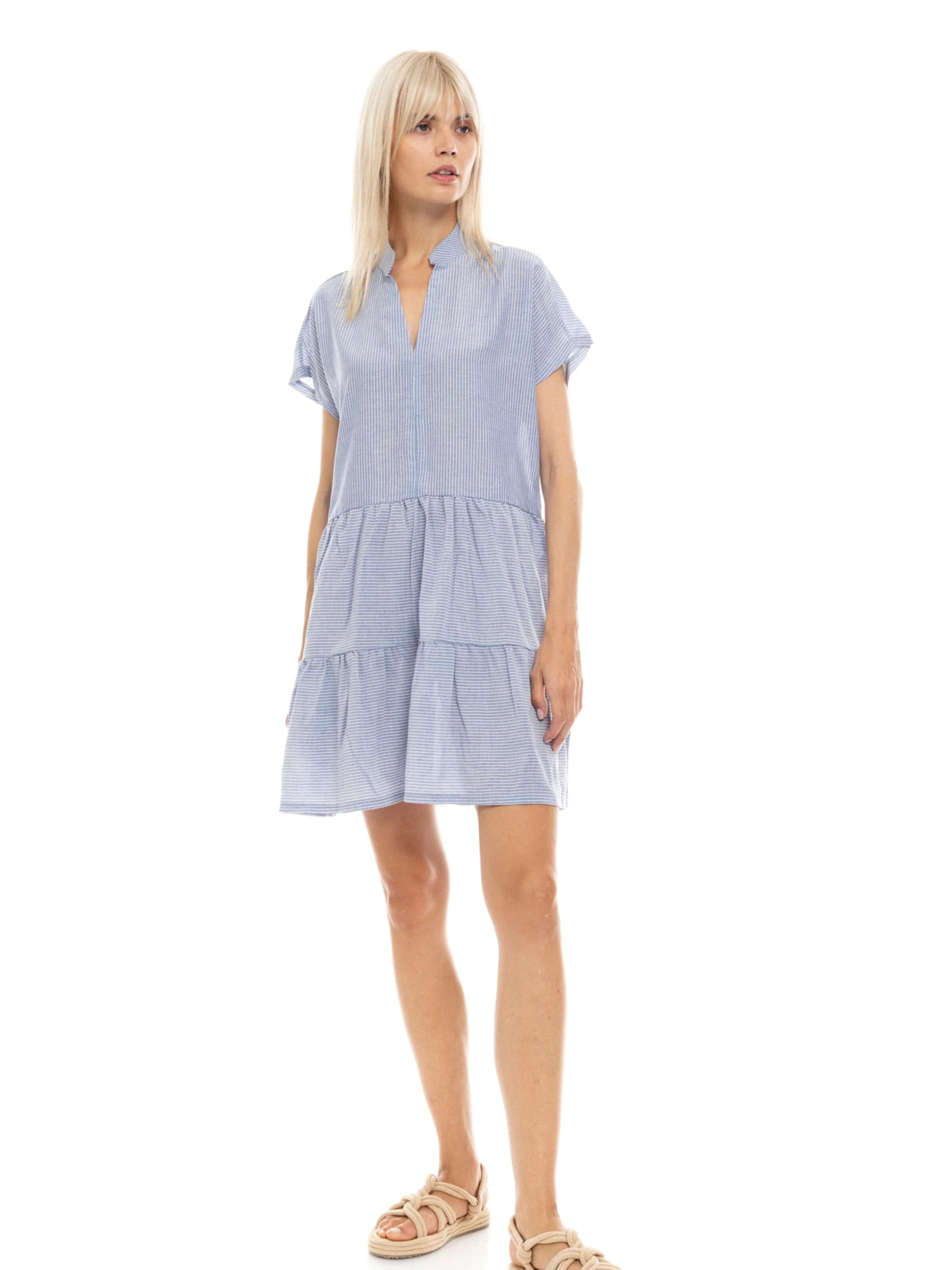 Pink Label Letnia sukienka 'BEACHWEAR BLUE STRIPE' w kolorze niebieski: przód