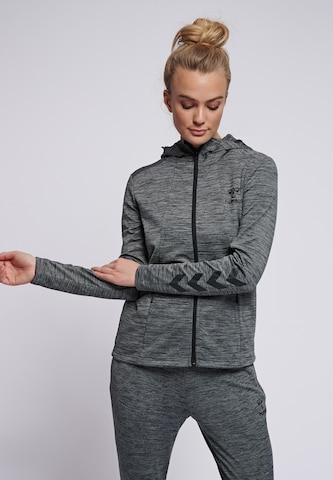 Hummel Sportsweatjacke in Grau: predná strana