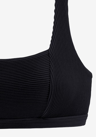 SUNSEEKER T-shirt Bikini top in Black