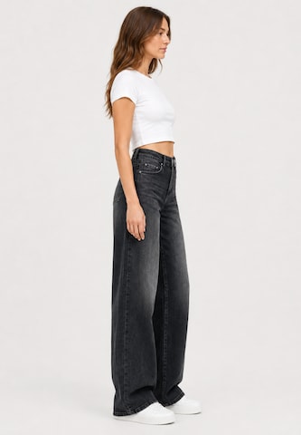 Wide leg Jeans di Elara in grigio
