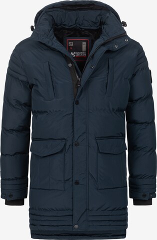 Alessandro Salvarini Winter Jacket in Blue: front