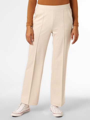 Regular Pantalon à pince ' Ava ' Cambio en beige : devant