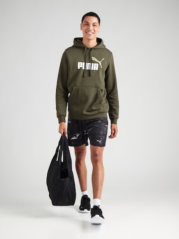 PUMA Αθλητική μπλούζα φούτερ 'ESS No. 1' σε πράσινο