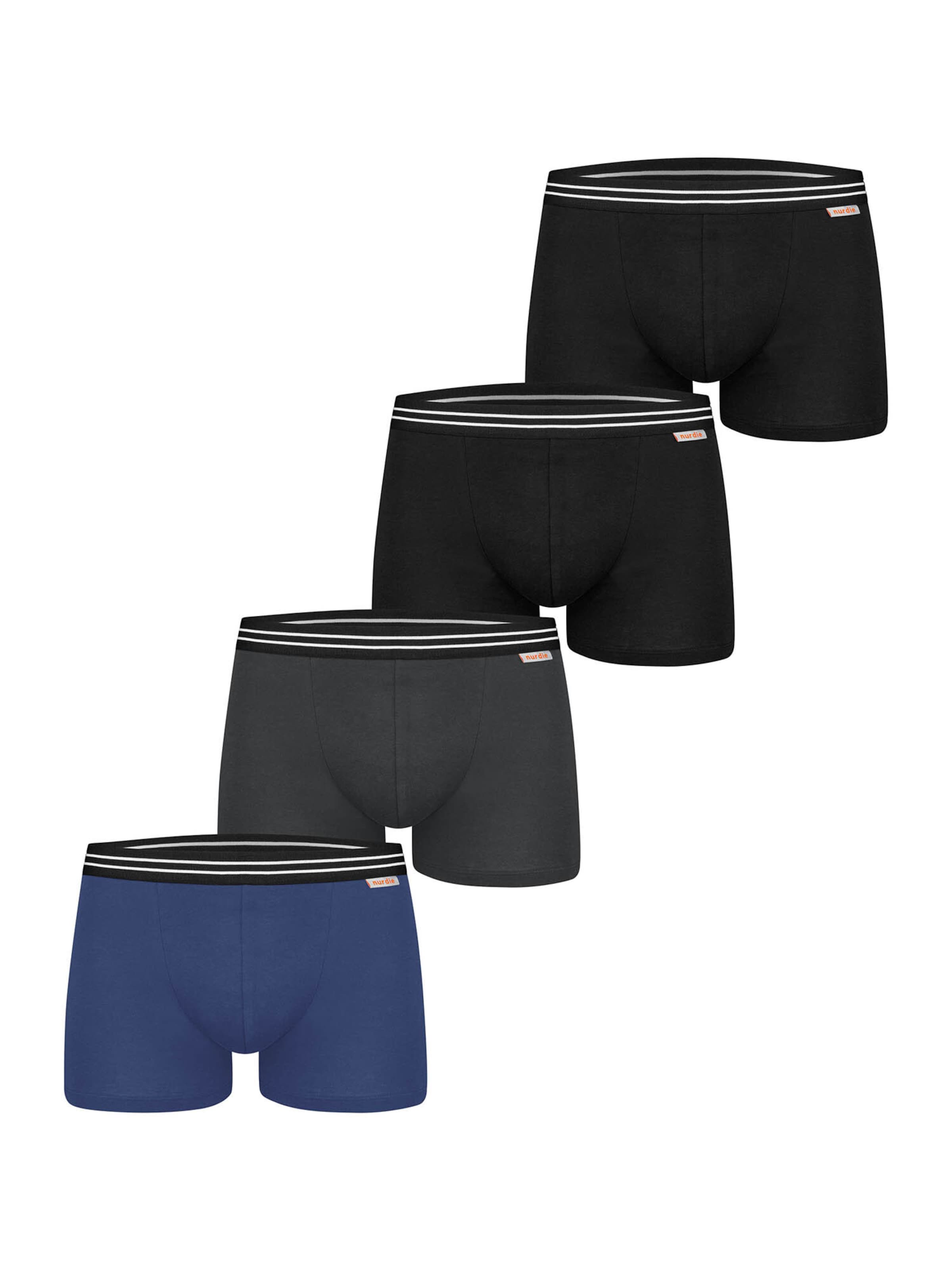 Nur Die Boxer shorts ' Cotton Stretch ' in Blue / Grey / Black, Item view
