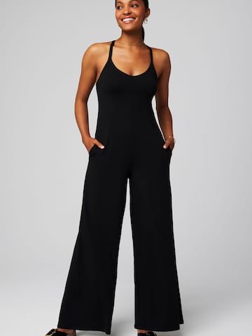 Fabletics Jumpsuit in Schwarz: Vorderseite