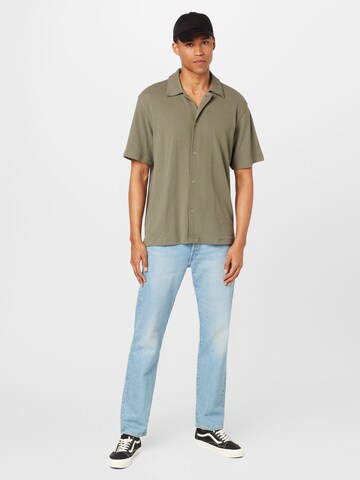 WEEKDAY Regular fit Button Up Shirt in Green