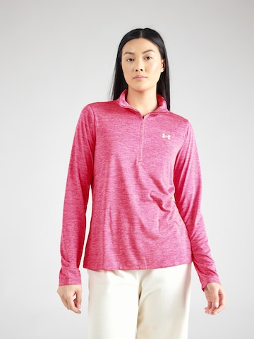 UNDER ARMOUR Sportovní svetr 'Tech Twist' – pink: přední strana