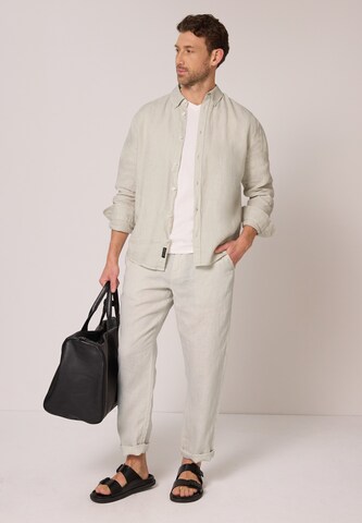 Street One MEN Comfort fit Button Up Shirt in Beige