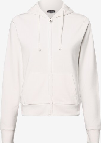 Franco Callegari Zip-Up Hoodie in White: front