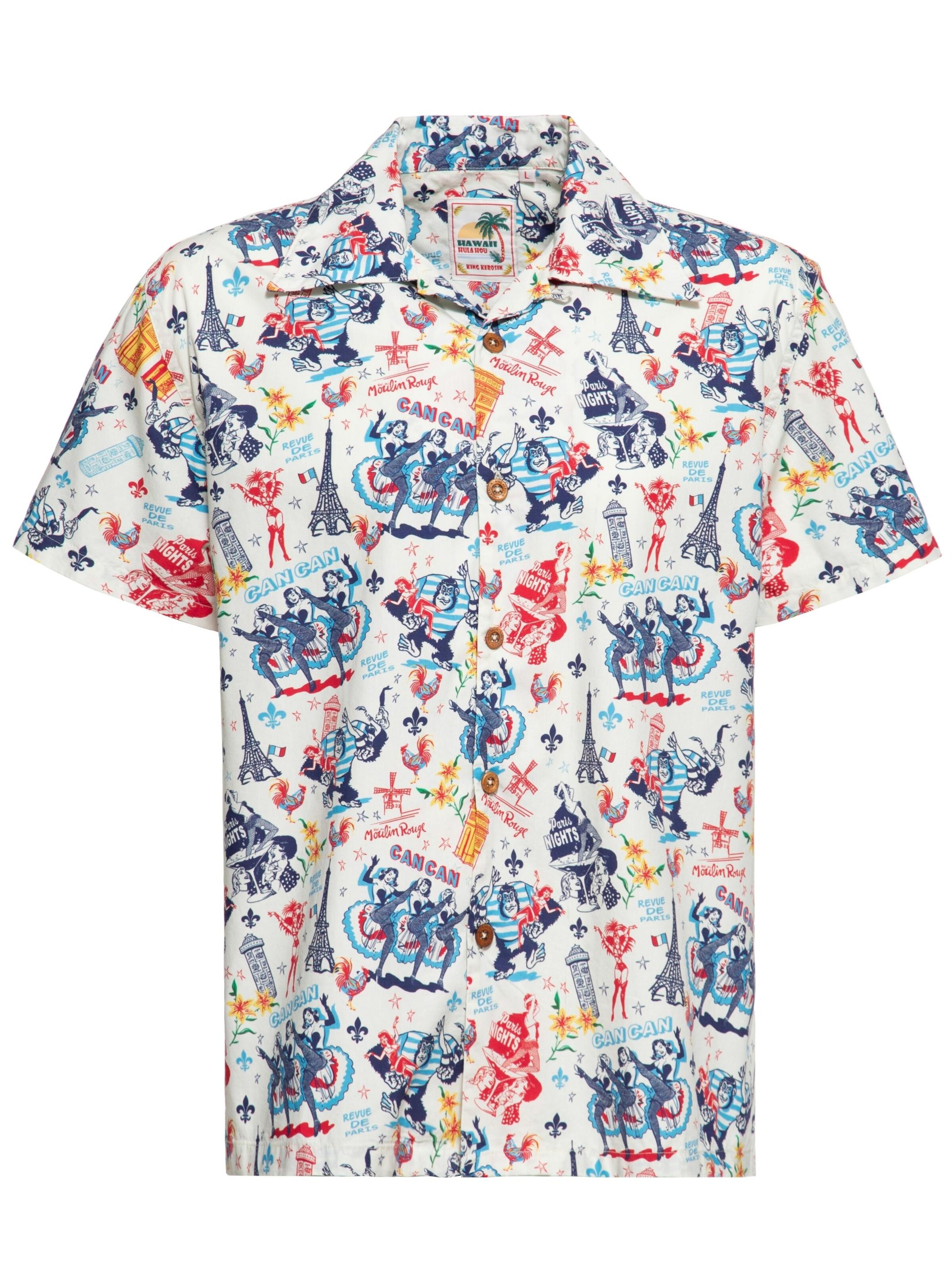 King Kerosin Button Up Shirt 'Paris' in Off white, Item view