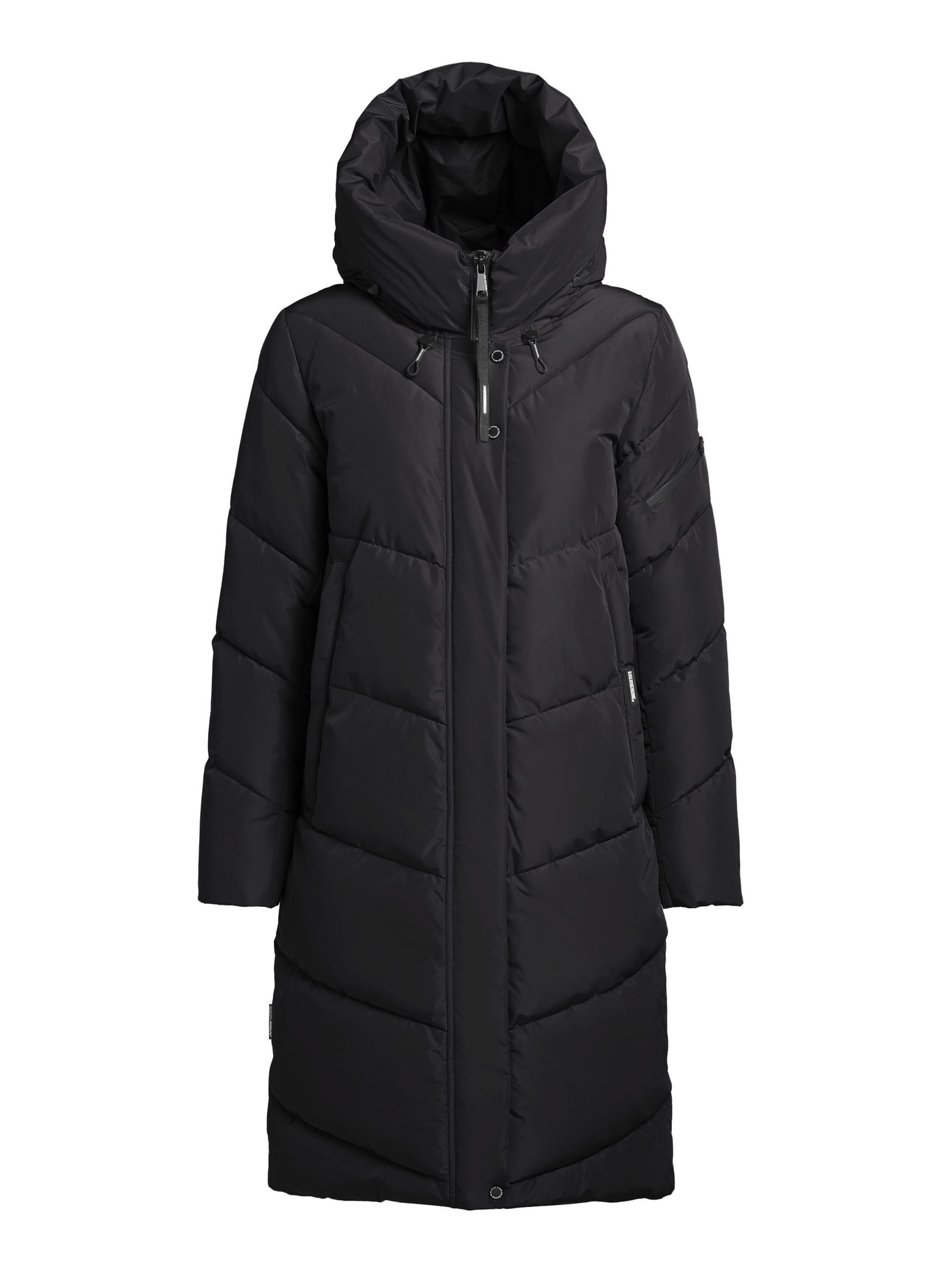 juoda khujo Žieminis paltas &#x27;Jange&#x27;: priekis