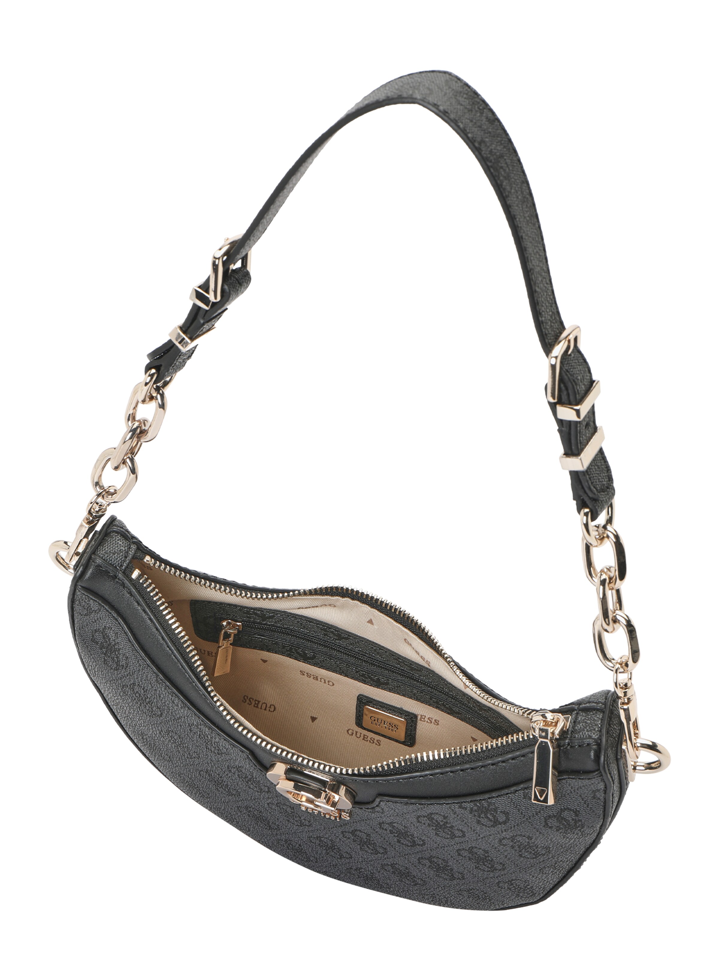 GUESS Schultertasche 'Orlina' in Schwarz