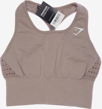 GYMSHARK Top S in Beige: predná strana