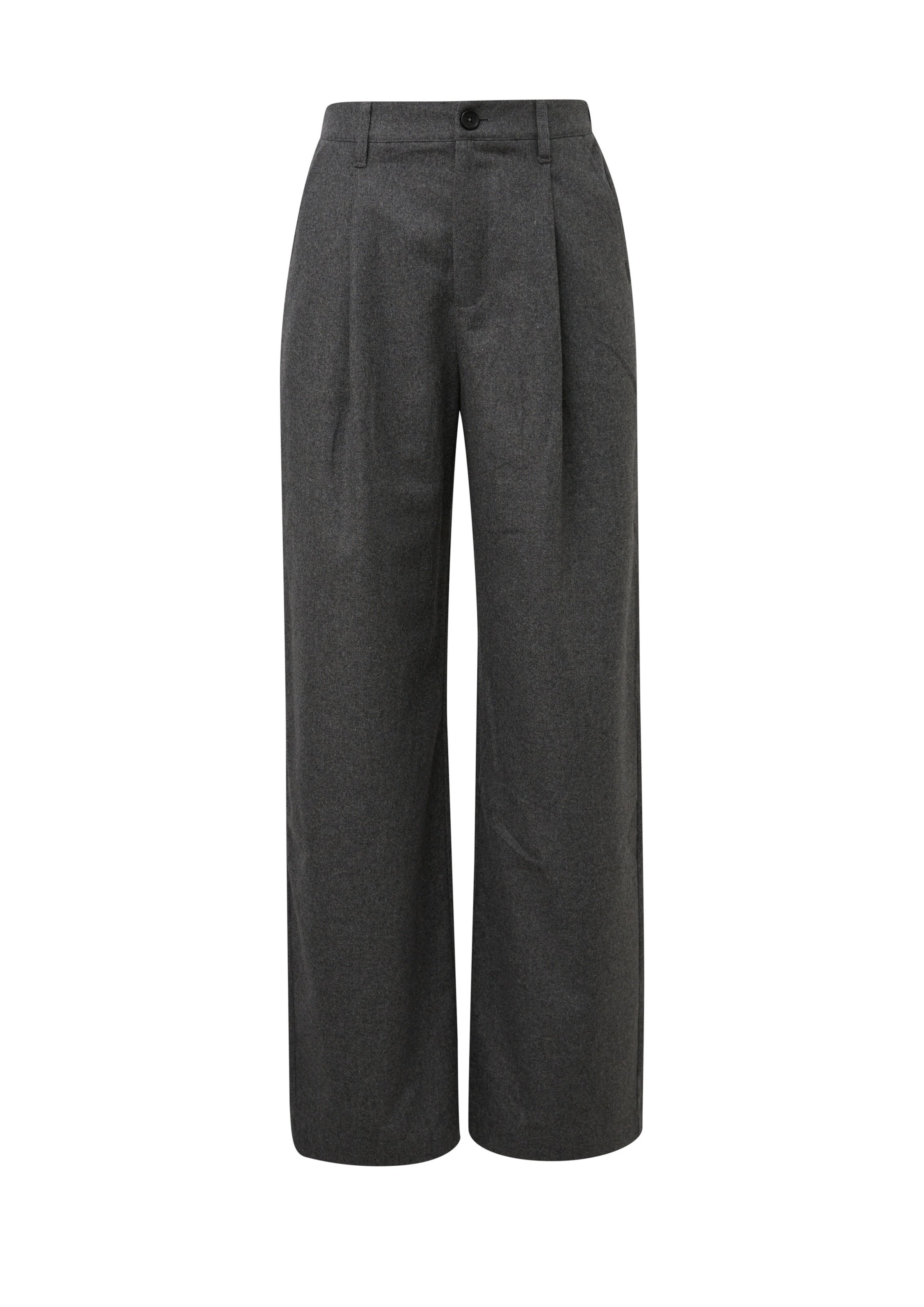 Loosefit Pantalon à pince QS en gris : devant