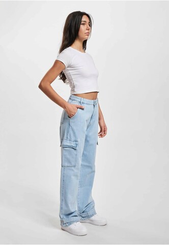 DEF Loosefit Cargojeans i blå