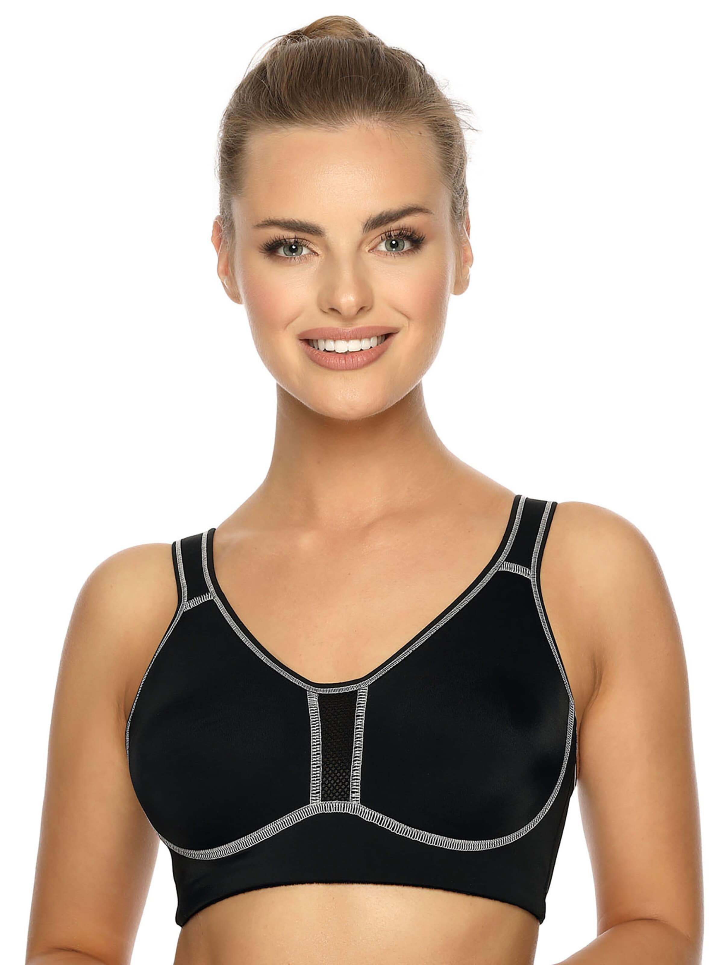 VIANIA Bustier BH 'Performance'‌‌‌‌‌ in Schwarz: Vorderseite