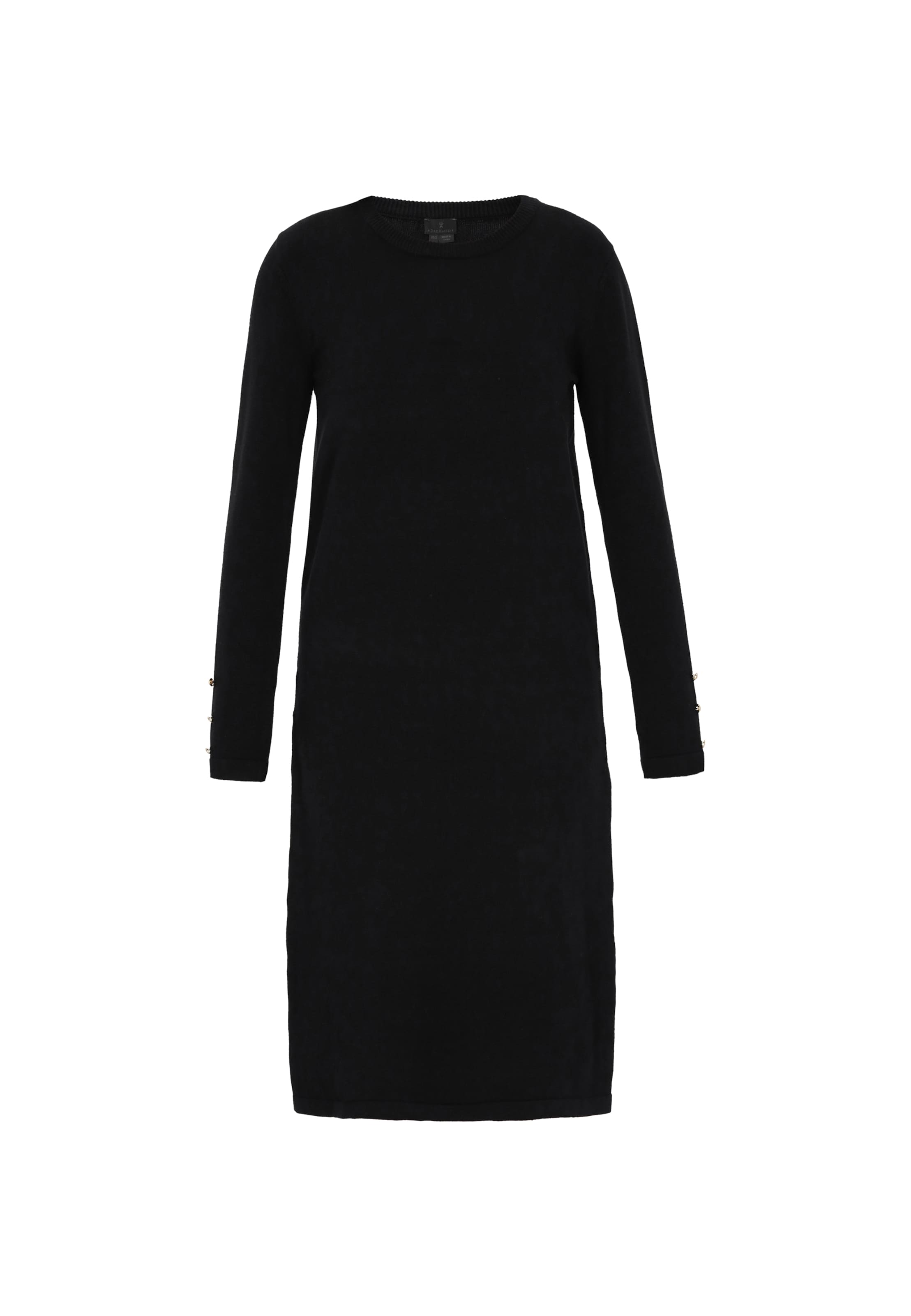 DreiMaster Klassik Gebreide jurk in Zwart: voorkant