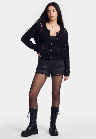 myMo ROCKS Gebreid vest 'Rocks' in Zwart