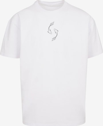 Merchcode T-Shirt 'Spring -  Yin & Jang Fish' in Weiß: Vorderseite
