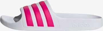 ADIDAS SPORTSWEAR Beach & Pool Shoes 'Adilette Aqua' in White: front