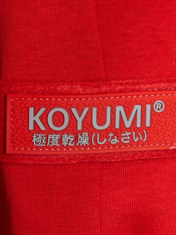 Koyumi Sweatshirt 'Oversize Hoodie mit hohem Kragen – Schwerer 3-Faden Stoff - Break your Neck' in Red