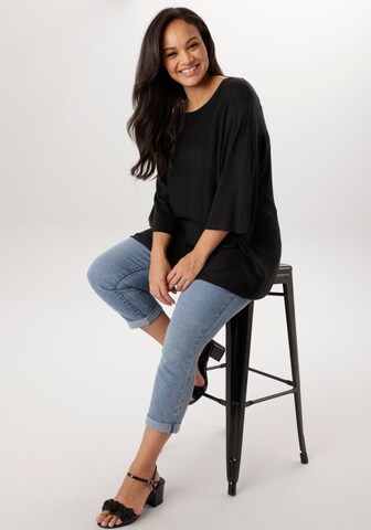 Aniston Pullover in Schwarz