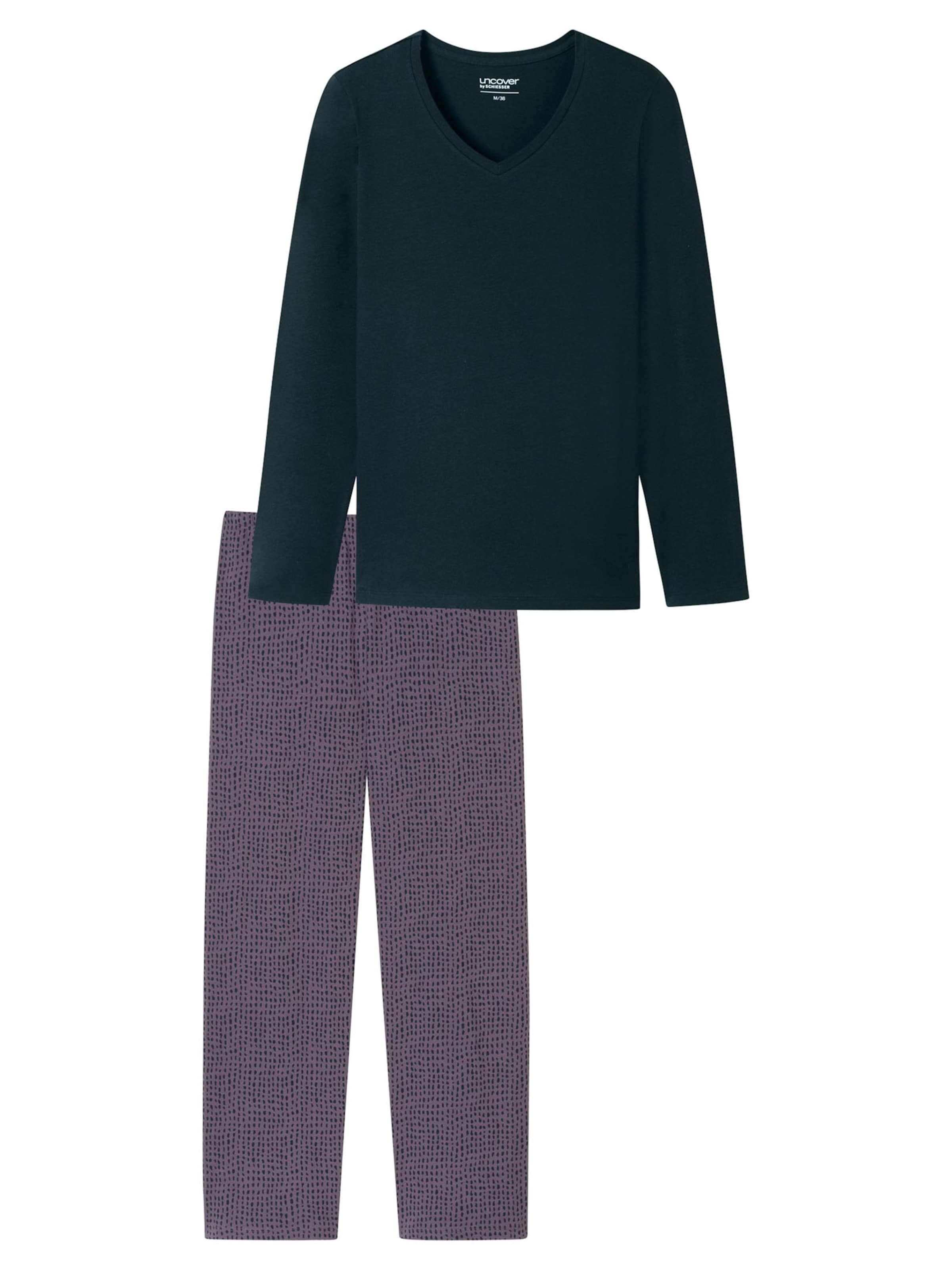 Pyjama ' UNCOVER Nightwear ' SCHIESSER en bleu : devant