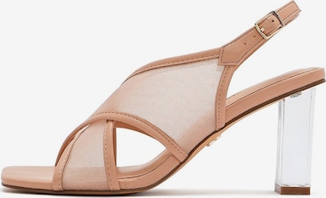 Sandales Derimod en beige : devant