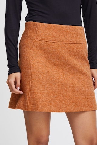 ICHI Skirt 'Wolly' in Brown