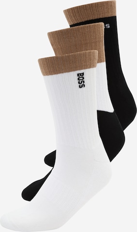 BOSS Black Socks in Black: front