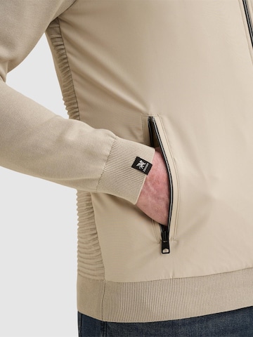 Giacchetta 'Cardigan in cotton/modal with zipper closure' di VANGUARD in grigio