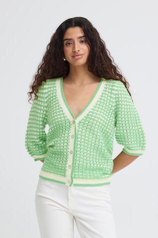 ICHI Knit cardigan 'IHArdina' in Green: front