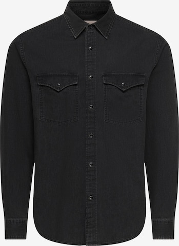 Only & Sons Regular fit Button Up Shirt 'ONSRAY' in Black: front