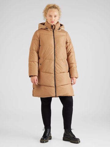Vero Moda Curve Zimní kabát 'Chalsey' – hnědá: přední strana
