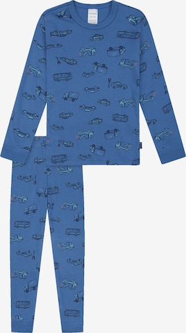 SCHIESSER Schlafanzug 'Boys World' in Blau: Vorderseite