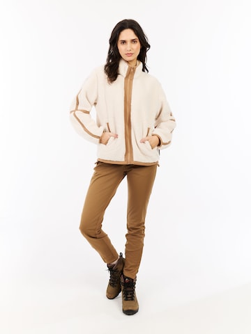 PROTEST Fleece Jacket 'PRTRed' in Brown