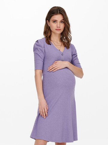 Only Maternity Jurk 'Nella' in Lila: voorkant