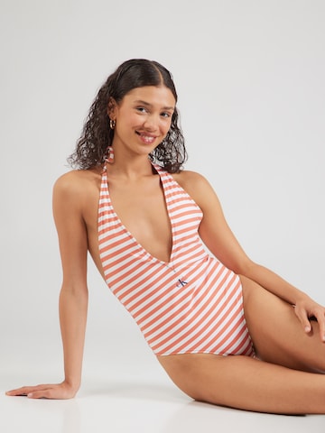 Triunghi Costum de baie întreg de la Calvin Klein Swimwear pe portocaliu: față