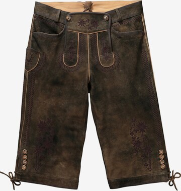 Regular Pantalon folklorique JP1880 en marron : devant