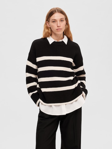 SELECTED FEMME Sweater 'Bloomie' in Black: front