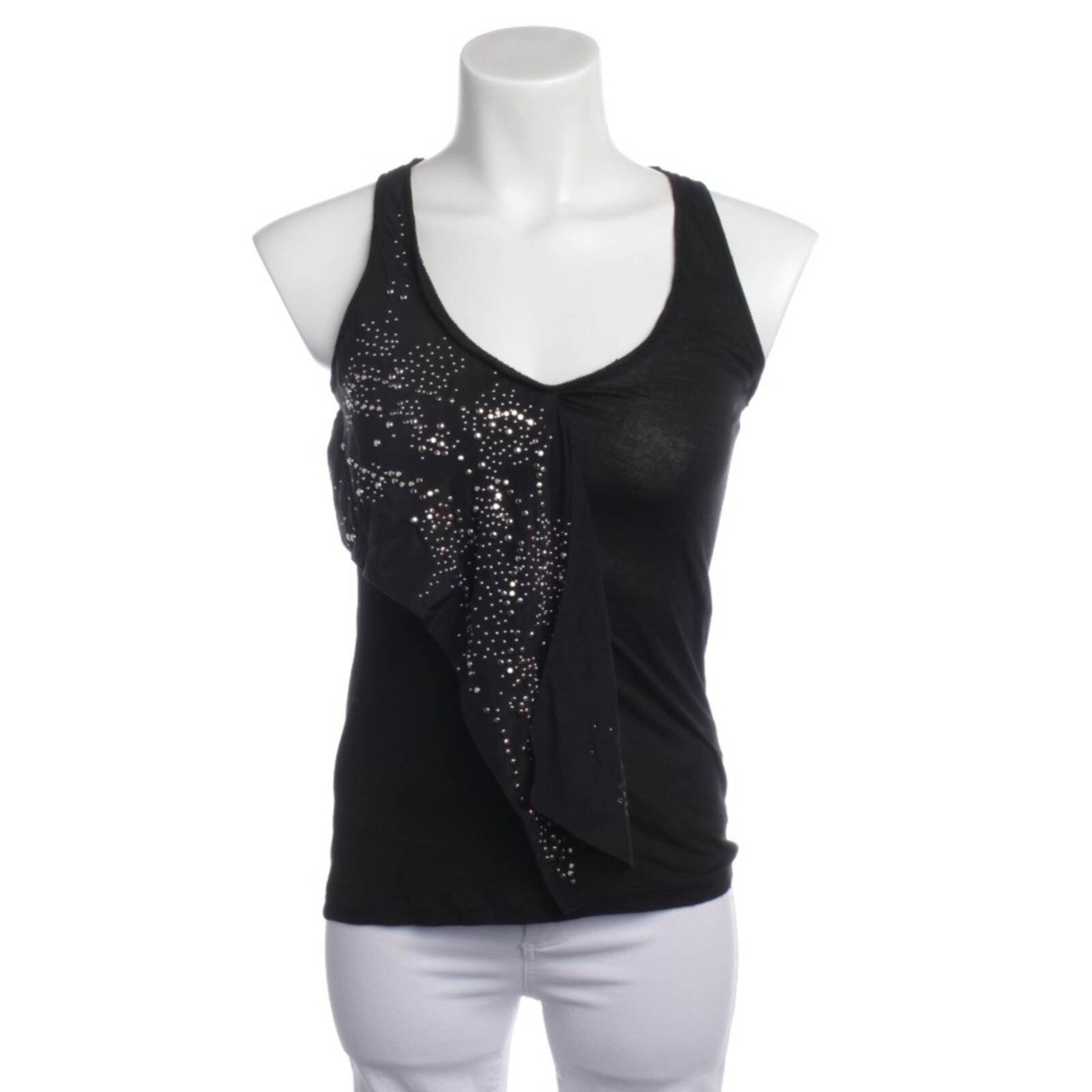 Balenciaga Top / Seidentop XS in Schwarz: Vorderseite