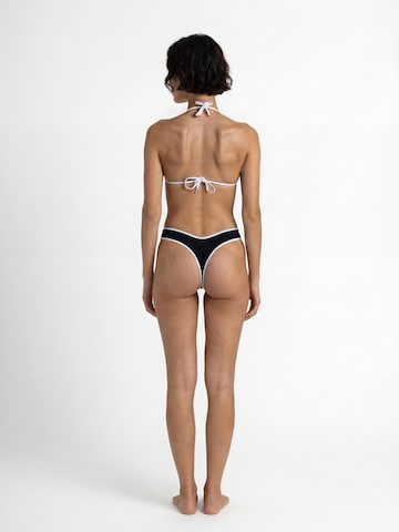 Flavia Valentini Triangel Bikini 'Bikini Triangolo Contrast Black & White' in Zwart