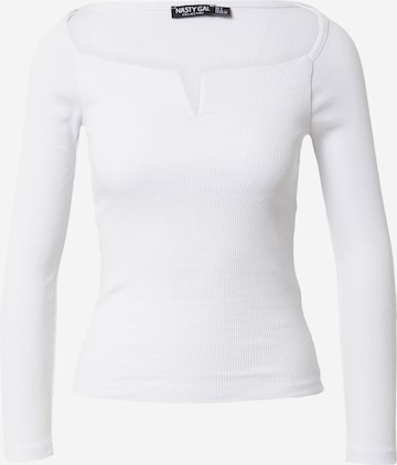 Nasty Gal Shirt in White: front