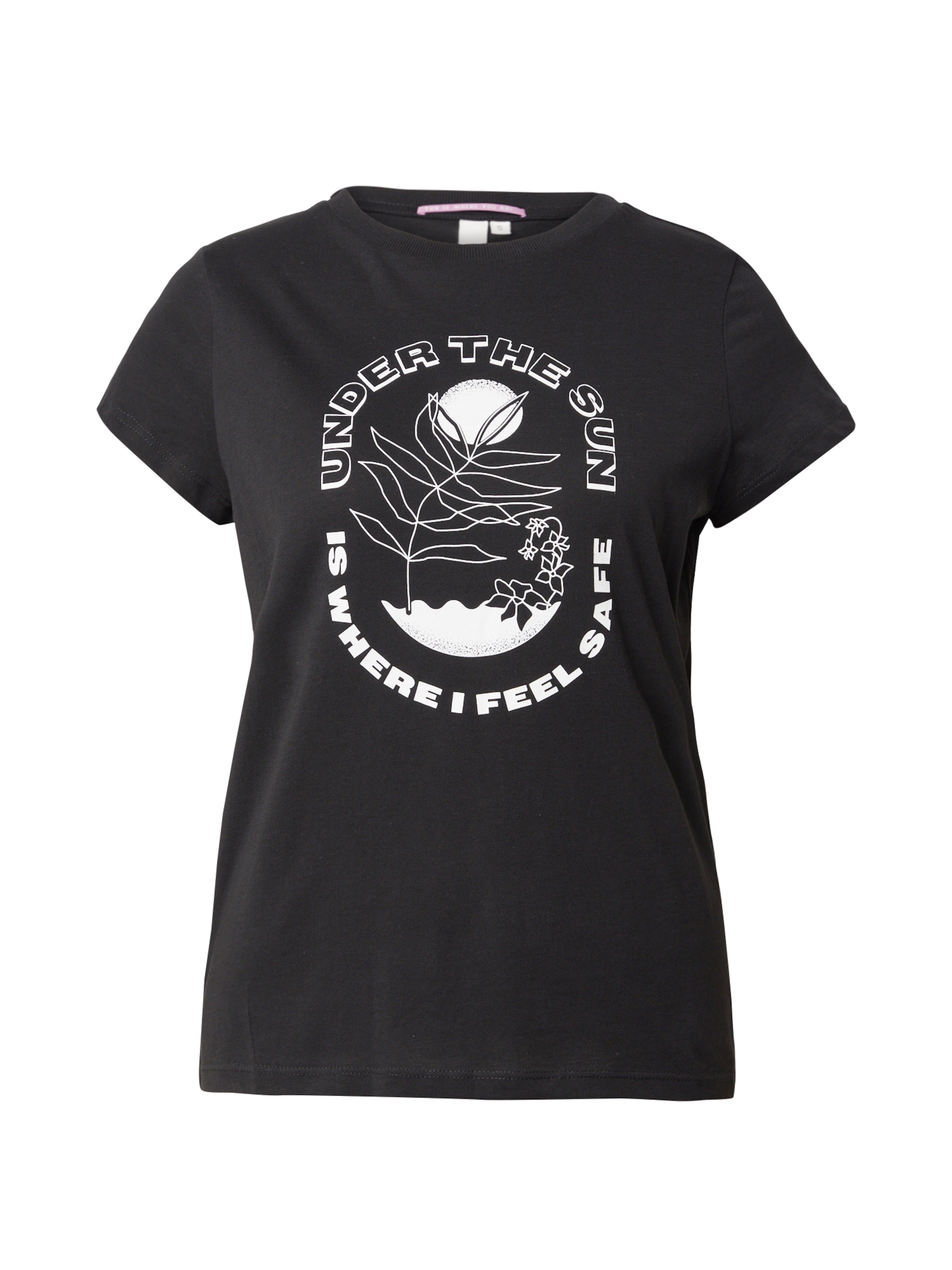 QS T-Shirt in Schwarz: Vorderseite