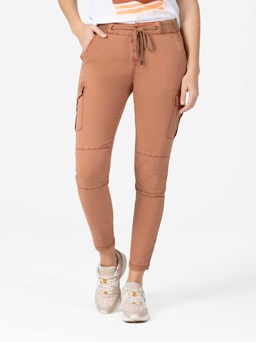 TIMEZONE Slim fit Cargo Pants 'Malika' in Brown: front