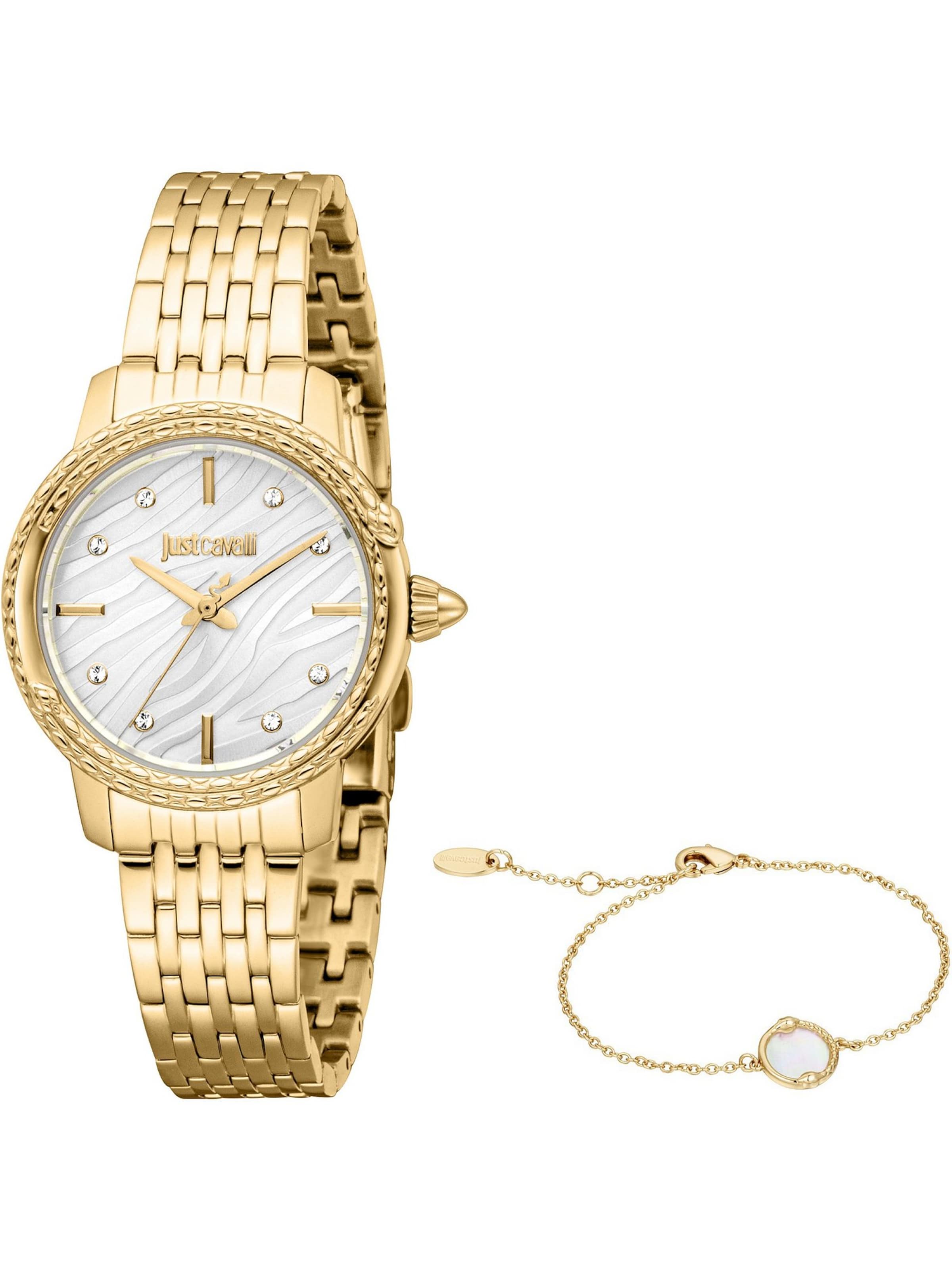 Just Cavalli Analoguhr in Gold: Vorderseite
