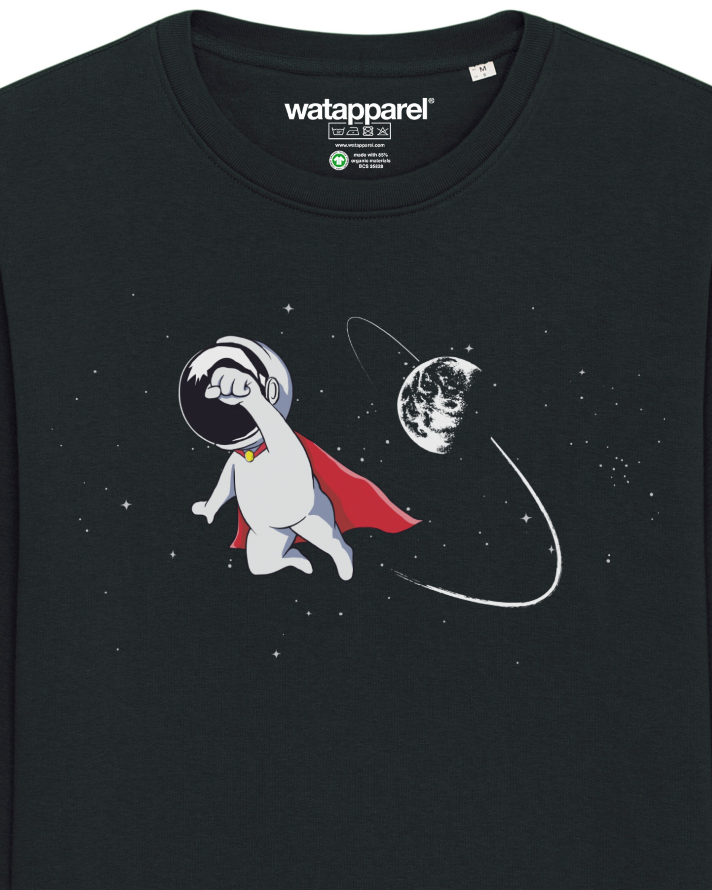 Watapparel Sweatshirt ' Superastronaut ' in Zwart